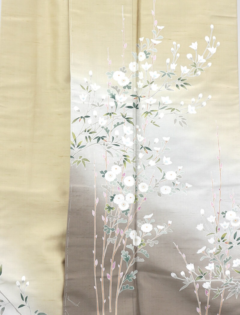 中古】 忠右衛門 白山紬 訪問着 リサイクル カジュアル 着物 正絹