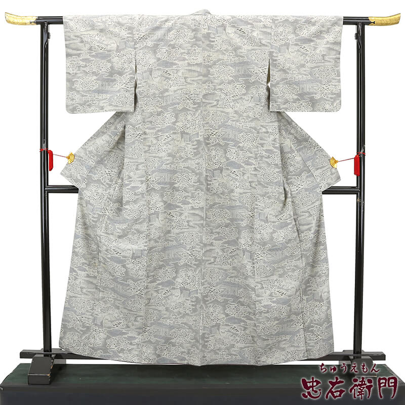 5倍ポイント｜春のカジュアルフェア】【中古】 忠右衛門 本場結城紬