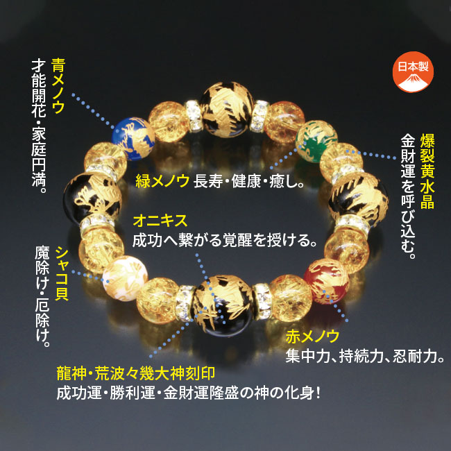 金吾龍神社 龍神 祈祷 金運 ブレスレット 【通常】｜nihonchokuhan