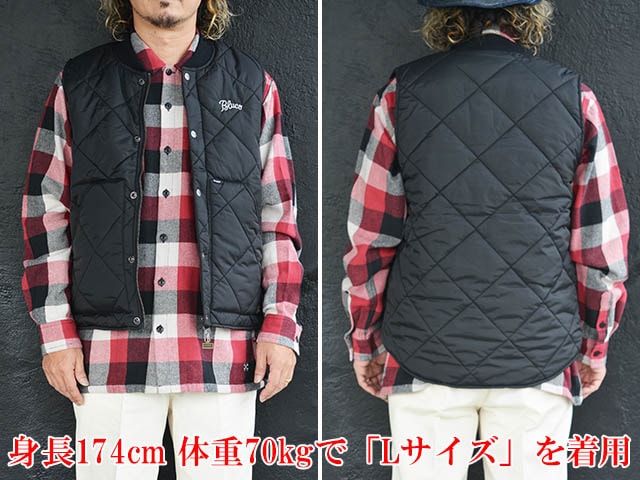 全3色【BLUCO/ブルコ】2024AW「Rib Collar Quilting Vest/リブカラー