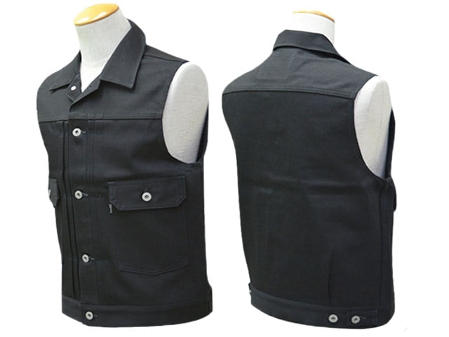 全2色【RED TAiL/レッドテイル】「Cross Denim Vest”6th”/クロスデニム
