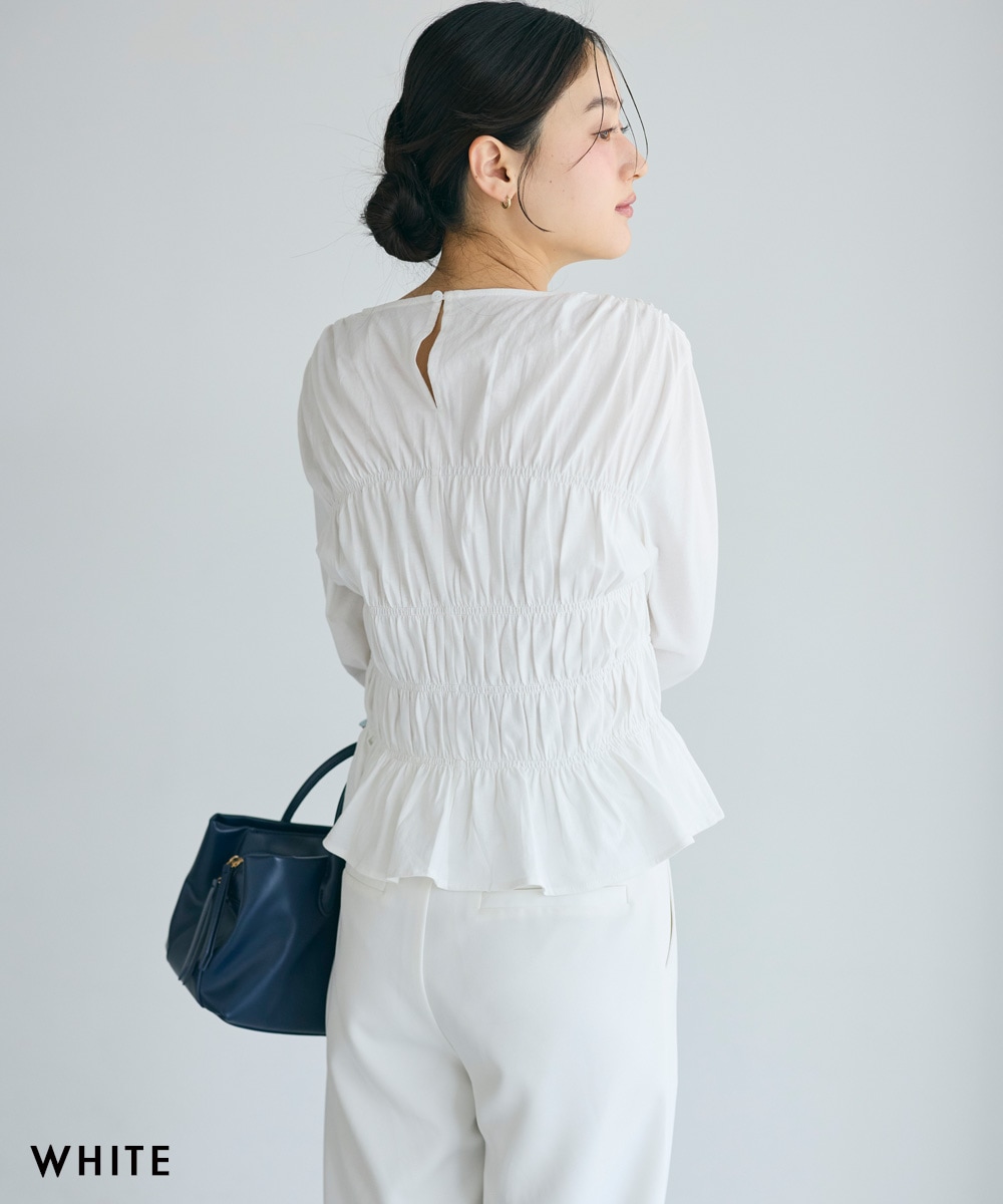 HARUKA DESIGN】ギャザーティアードフレアブラウス【宅配便】 | 新作