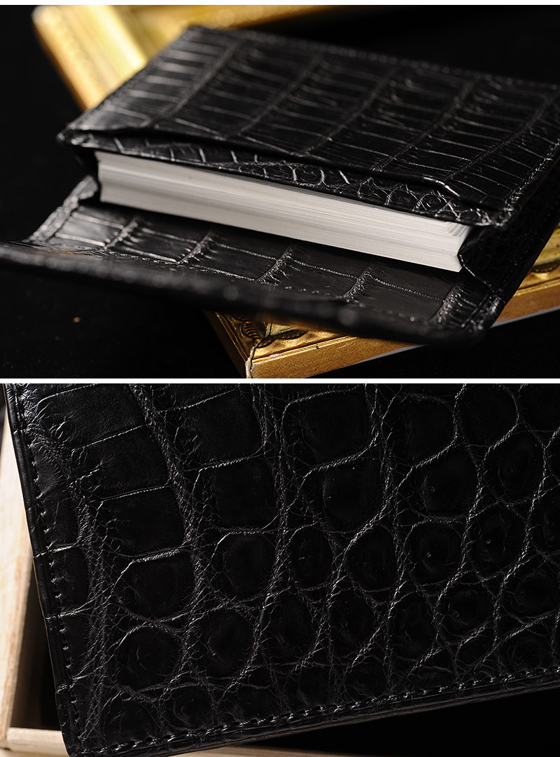 青木鞄 クロコダイル 名刺入れ メンズ 日本製 センター取り 無双