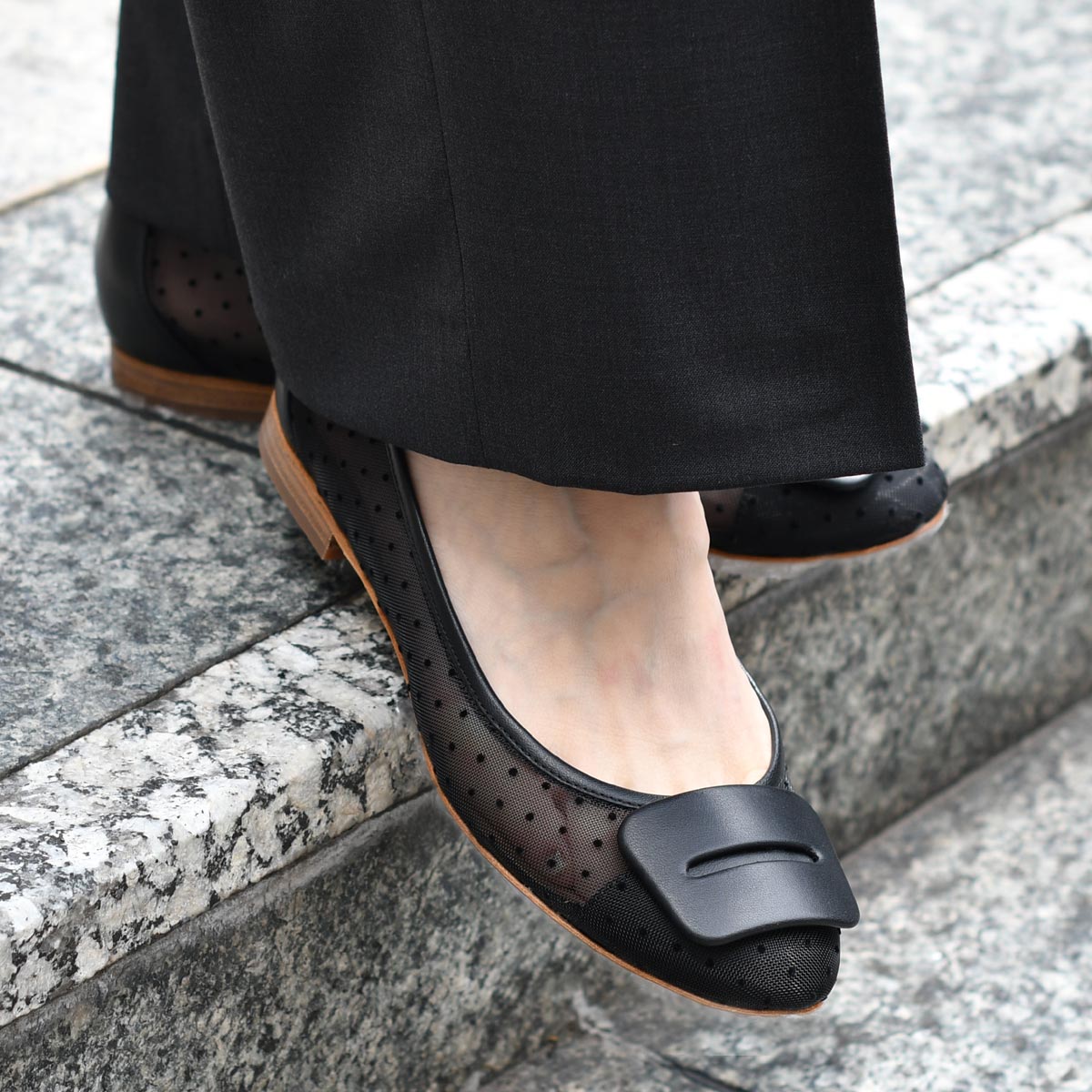 PELLICO【ペリーコ】チュールフラットパンプス 0882 GOLD 10 SC 701