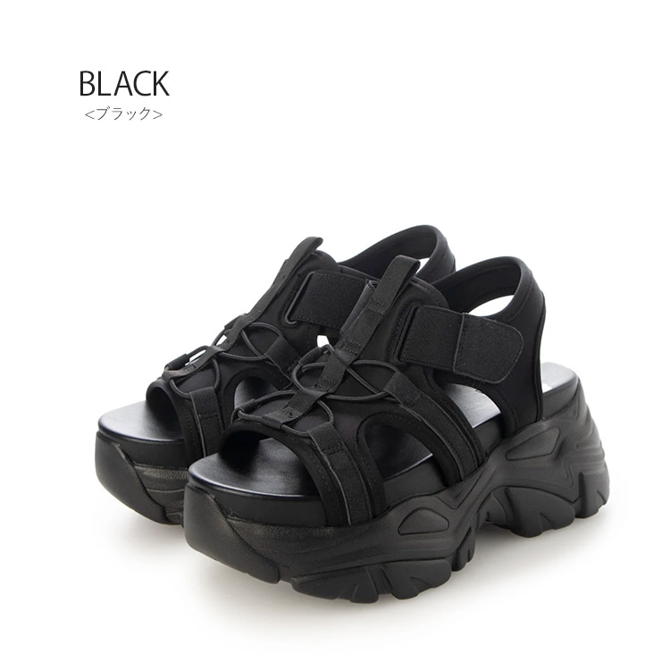 厚底 サンダル ボリュームサンダル スポサン プラットフォーム 軽量