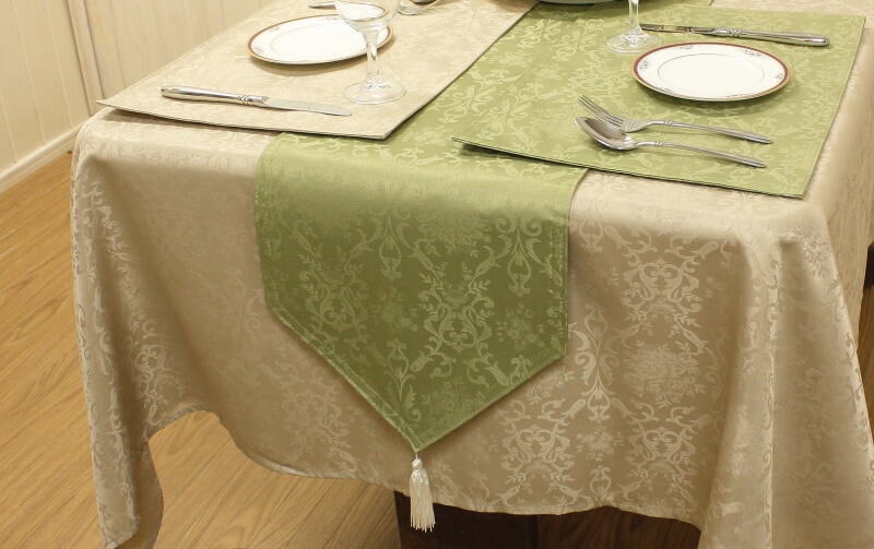 damask elegance 撥水ジャカード織 テーブルランナー 約30×230cm