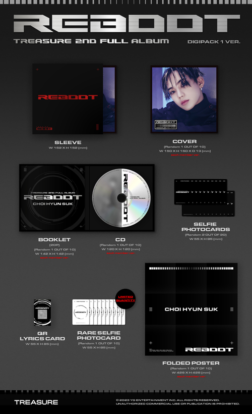韓国音楽 TREASURE (トレジャー) - 2集 「REBOOT」 DIGIPACK Ver. (CD+