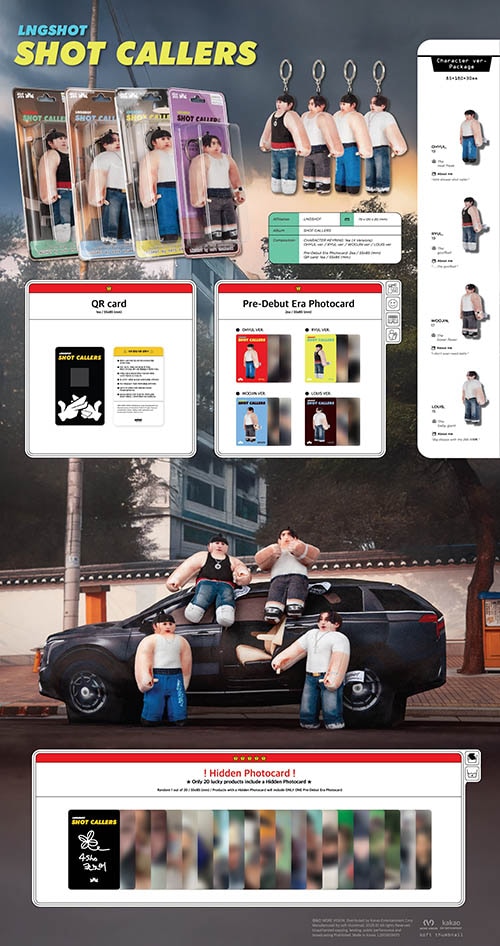 4種セット] 韓国音楽 LNGSHOT (ロングショット) 1st EP「SHOT CALLERS
