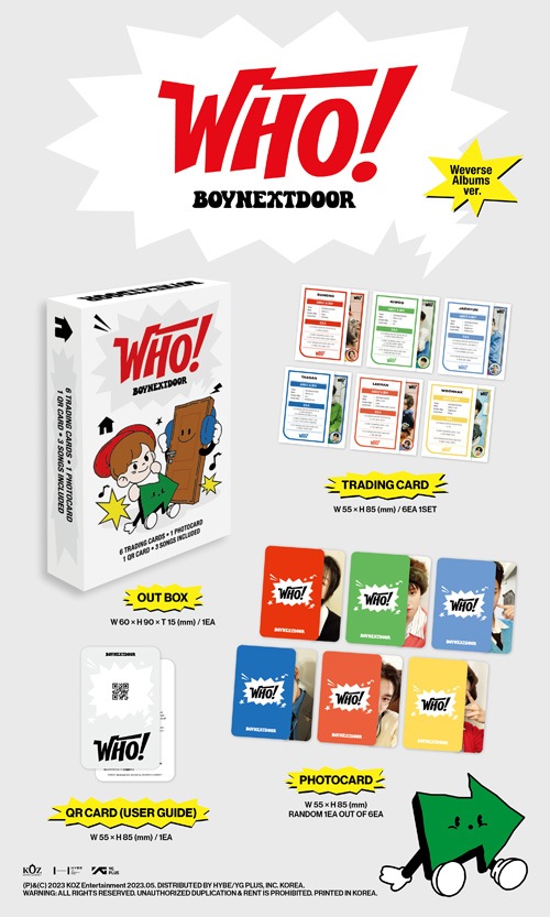 韓国音楽 BOYNEXTDOOR (ボーイネクストドア) - WHO! [Weverse Albums