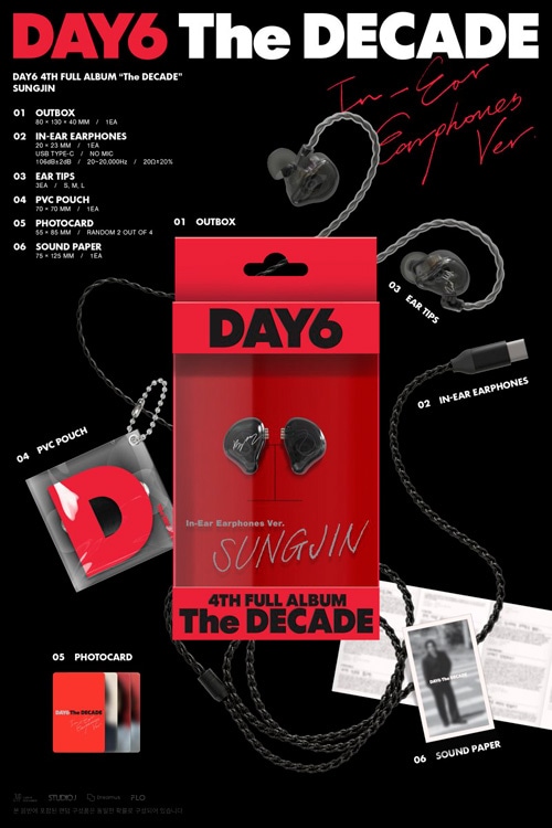 韓国音楽 DAY6 (デイシックス) - 4集 「The DECADE」 In-Ear Earphones