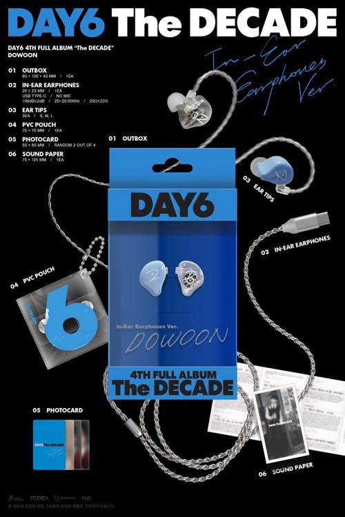 韓国音楽 DAY6 (デイシックス) - 4集 「The DECADE」 In-Ear Earphones
