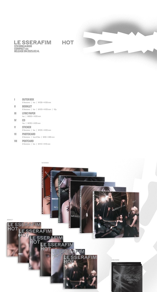 韓国音楽 LE SSERAFIM (ルセラフィム) - 5th ミニアルバム 「HOT