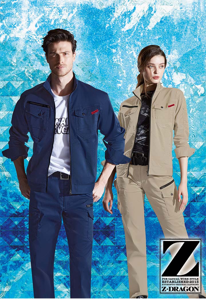 ストレッチ 長袖 ジャンパー Z-DRAGON 76600 伸縮性 野帳対応 男女兼用