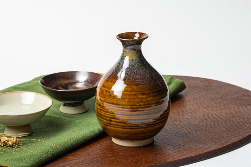 高取焼宗家 徳利(飴に黄) | 産地,福岡県-高取焼 | 縁器屋(えんぎや