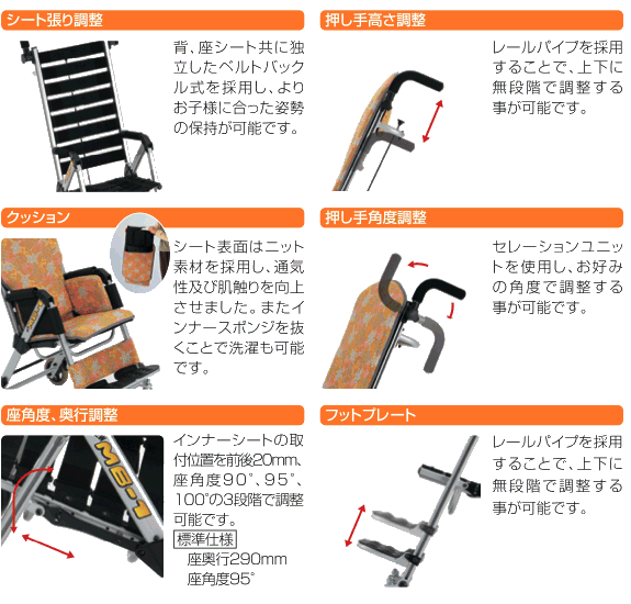 松永製作所 姿勢保持機能付き 子供用バギー MB-1 【福祉発明品ショップ