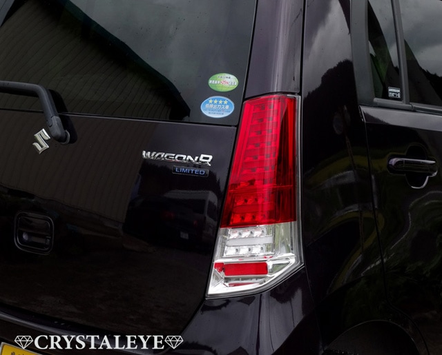 MH23S ワゴンR クリスタルファイバーフルLEDテールランプ レッドクリアー