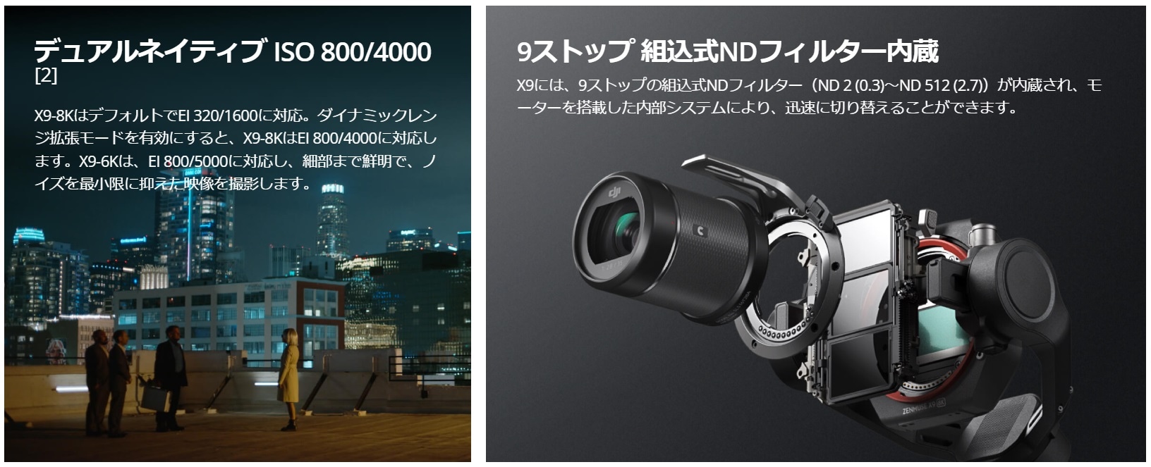 取寄・要確認】DJI Zenmuse X9-8K ジンバルカメラ | Ronin シリーズ