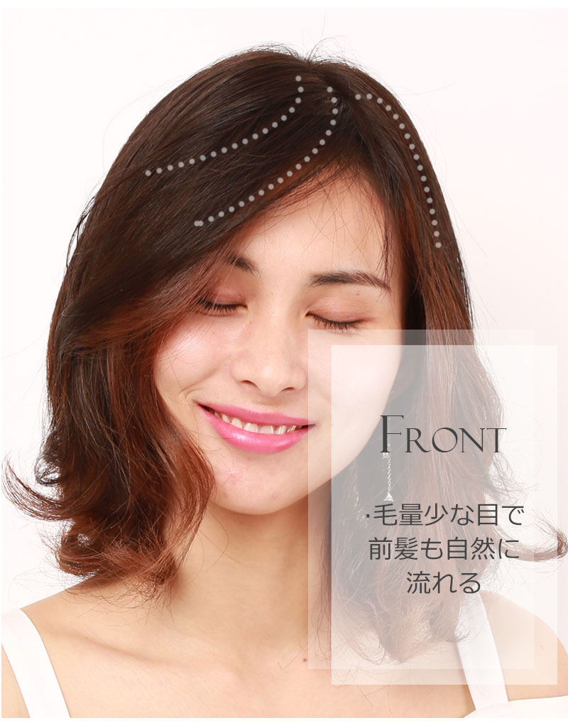 公式】私元気ウィッグ専門店 | 総手植え 通気性 人毛 【25cm】 部分