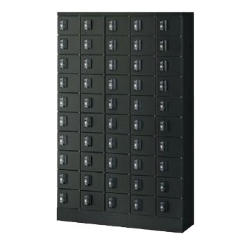 貴重品ロッカー 鍵付き コインロッカー 50人用 生興 KLKW-50-R（商品