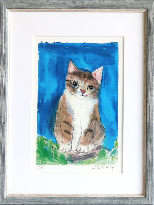 L判サイズフレーム付き原画 パステル画 マンタ ねこ L判サイズフレーム付き原画 パステル画 猫 ひよこ 桜 - メルカリ