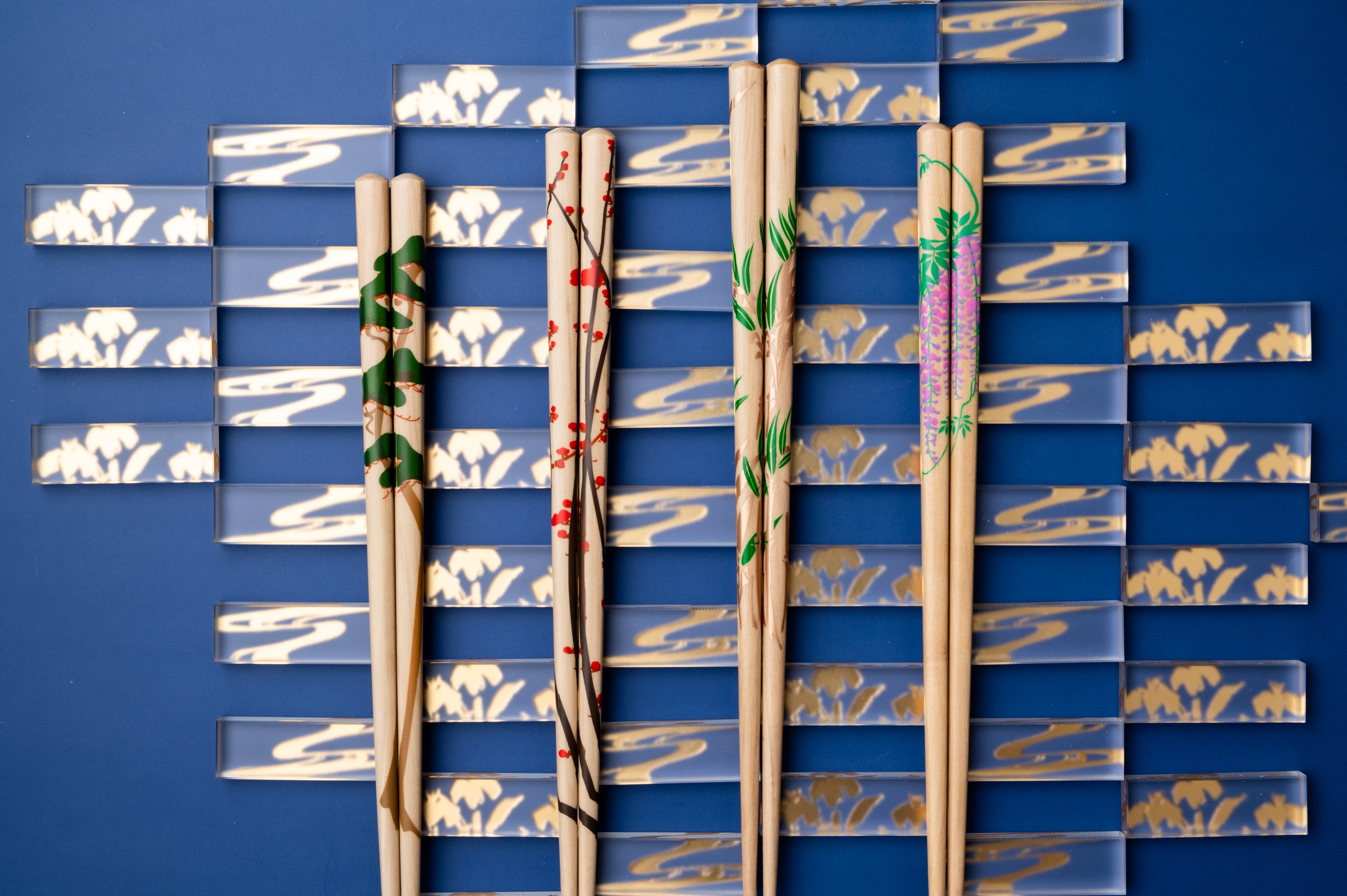 Rimpa 梅×松柄 ｜食事の時間を芸術のワンシーンにする箸と箸置｜ペア