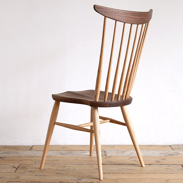 コムバック ダイニングチェア ハイバック ウォールナット+オーク