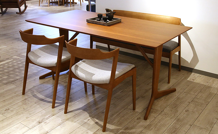 シード ダイニングチェア/椅子 座面高45cmタイプ オーク