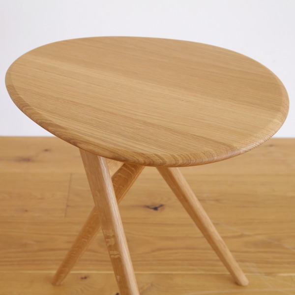 サイドテーブル オーク無垢材 【日進木工 geppo(ゲッポ