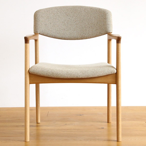 ノース ダイニングチェア/椅子(アームチェア) 無垢材 ウォールナット