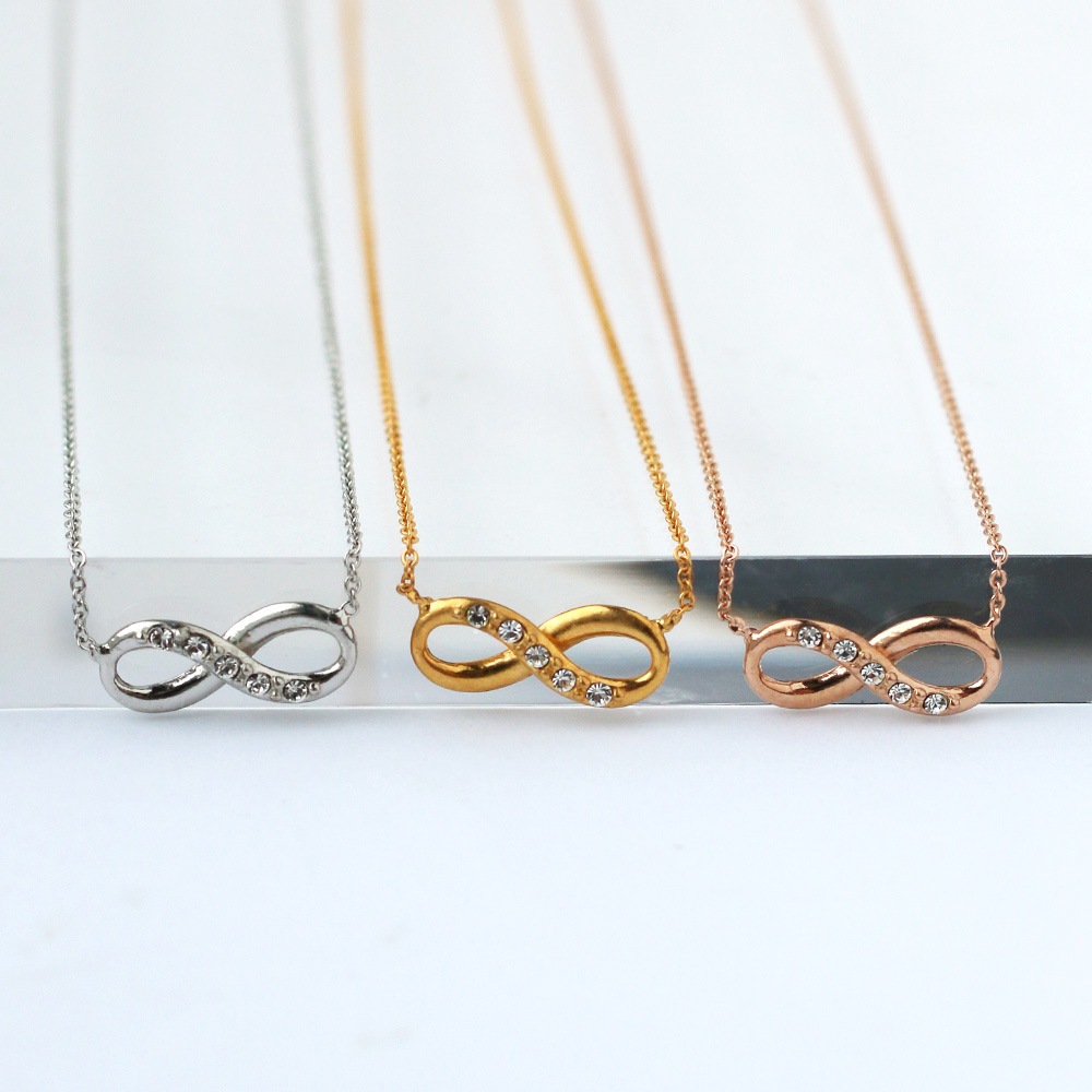 日本製ビジュー付インフィニティネックレス | ネックレス | 日本製