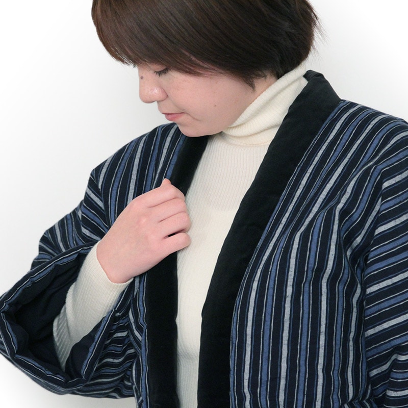 半纏 [冬芹はんてん] 全3色 貫八の綾織別珍衿