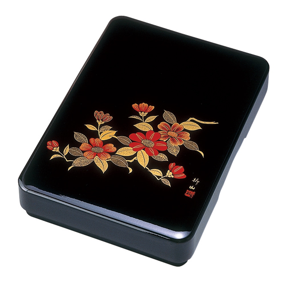 紀州塗り 尺1寸 加伏文庫 黒 山茶花 33cm（A4判） | カテゴリ2,文庫