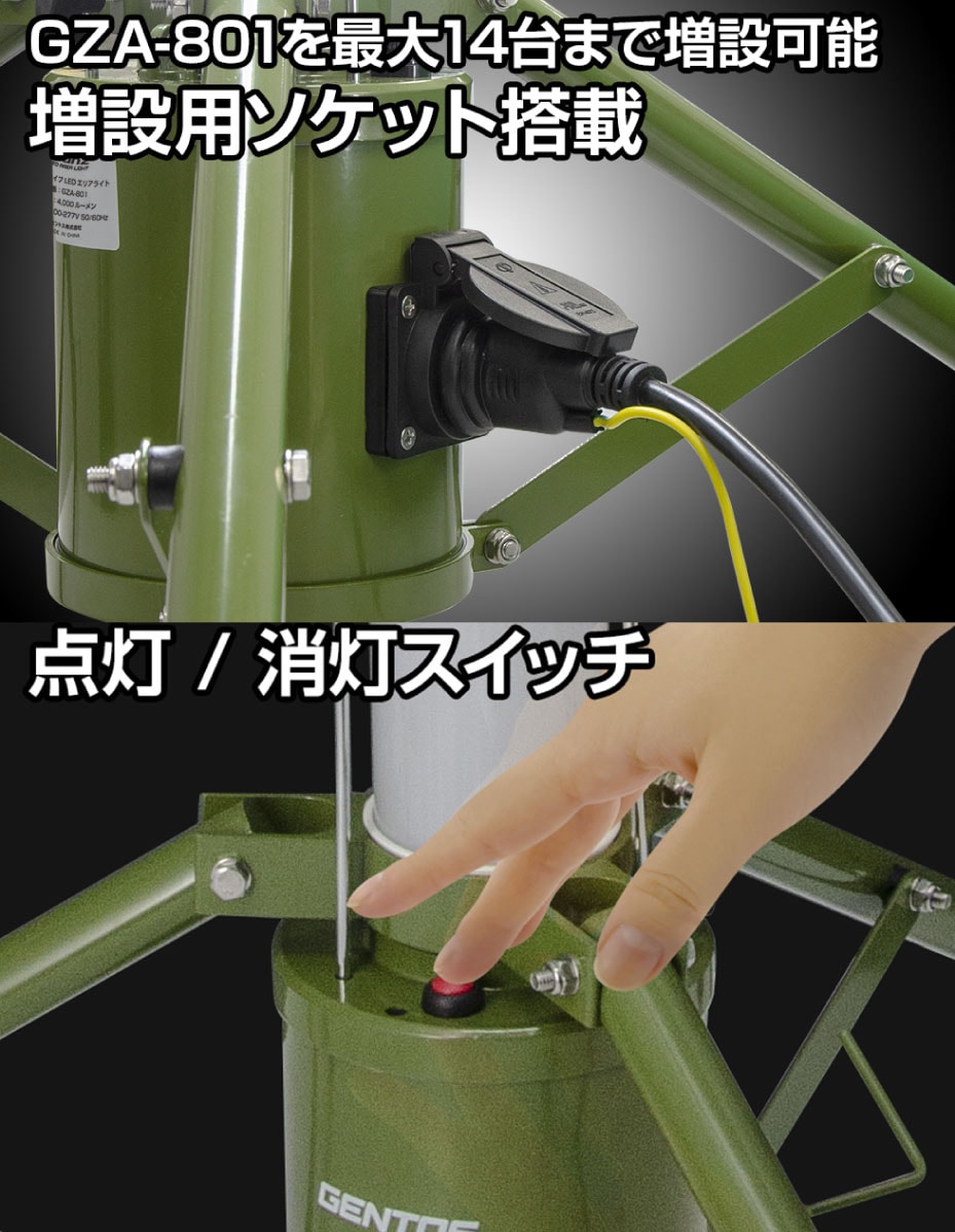 ジェントス GENTOS エリアライトシリーズ Ganz GZA-801＜防災 ライト