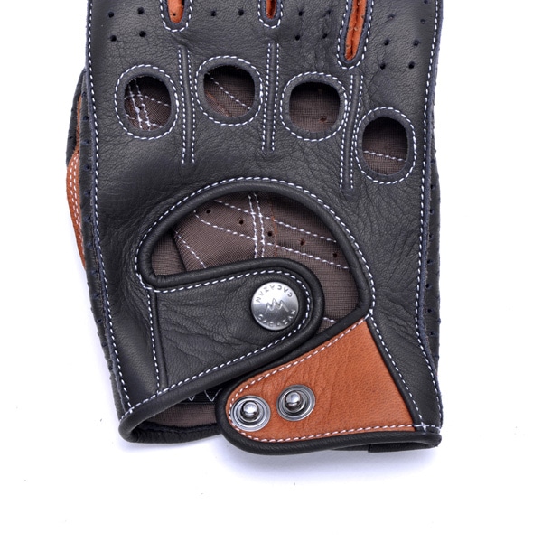 CACAZAN ドライビンググローブ DDR-071R(鹿革)ブラック×レッドL