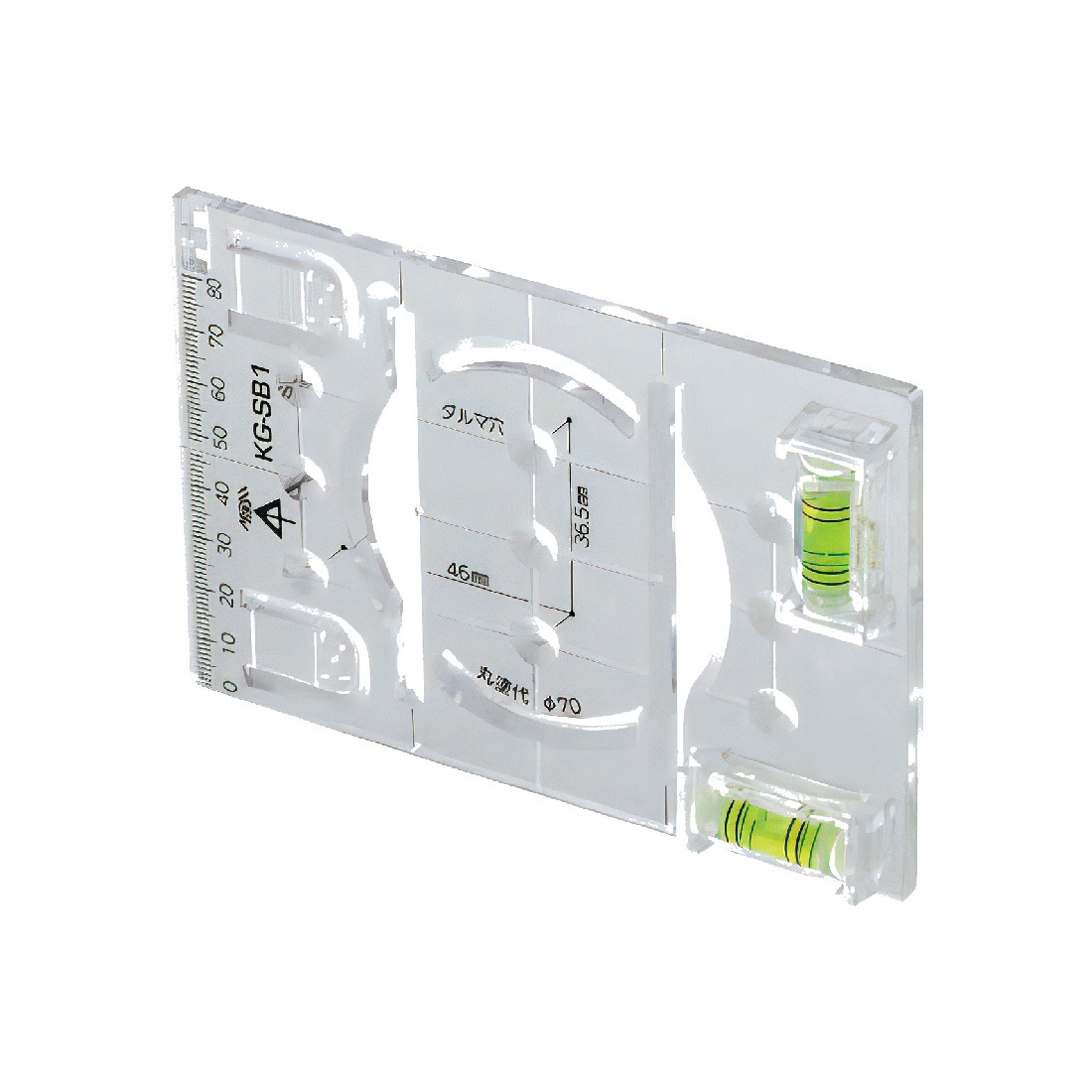 取寄品】KG-SB1 け書きゲージ スライドボックス用 水平器付き 未来工業