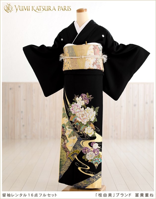 桂由美ブランド留袖レンタル、結婚式の母親に人気の黒留袖