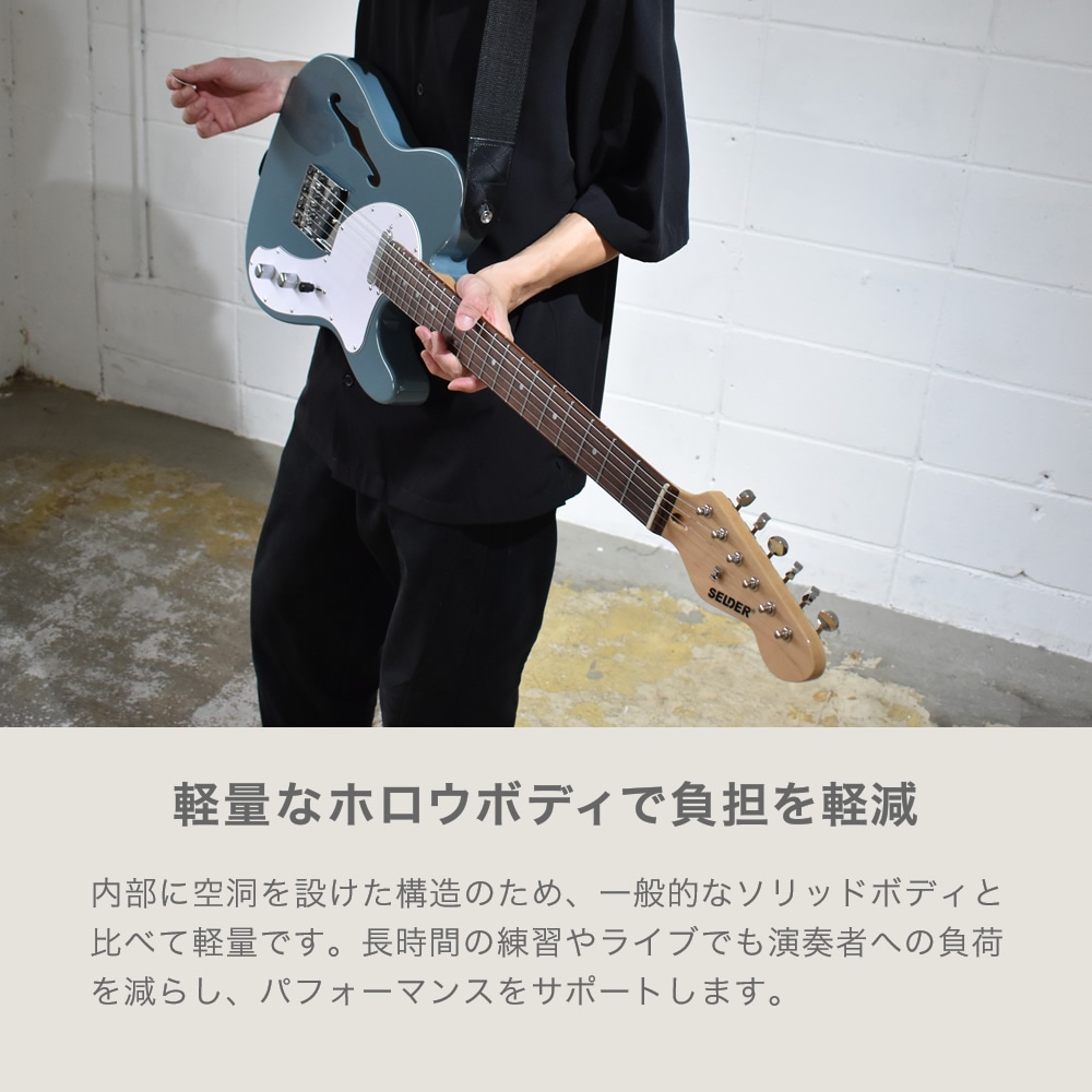 テレキャスターシンラインタイプ エレキギター SELDER TLT-20 ソフト