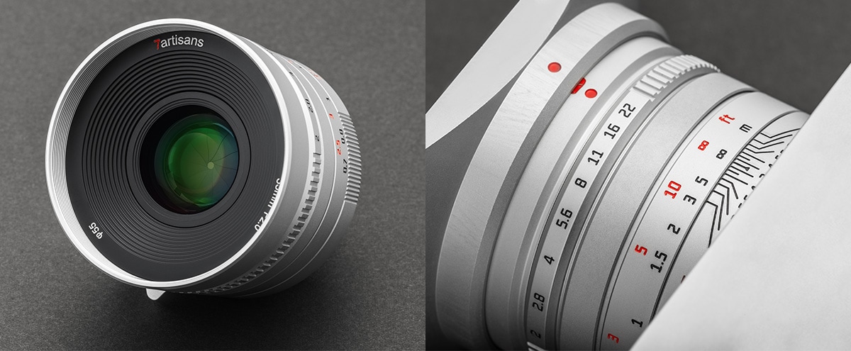 世界限定30本】七工匠 7Artisans 35mm F2.0 II Silver Prototype