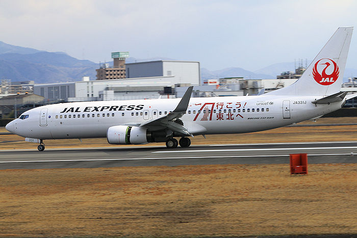 行こう！東北へ JEX（JALエクスプレス） B737-800 JA331J