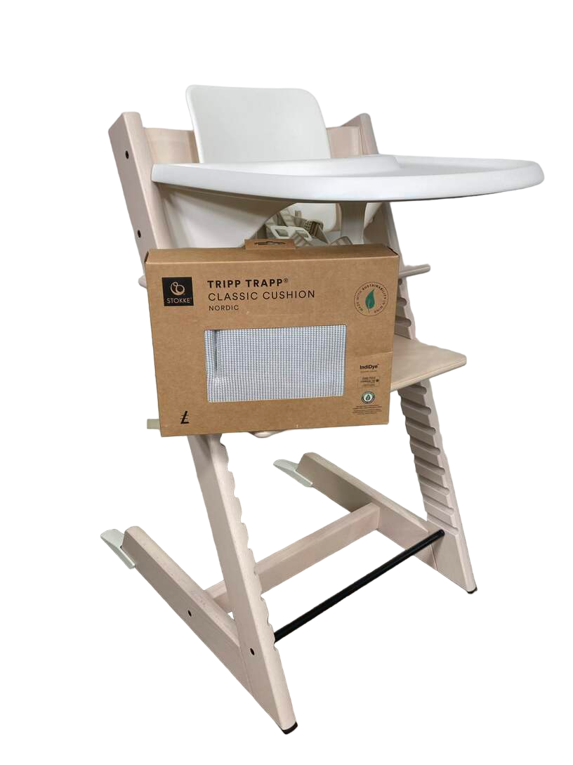 Stokke Tripp Trapp Complete High Chair, Whitewash, Nordic Grey, 1