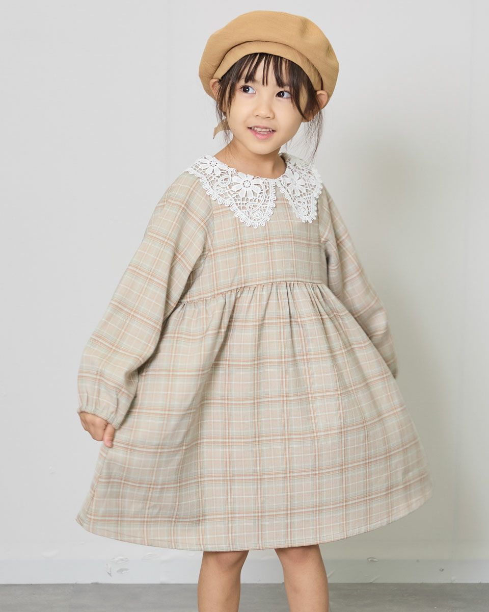 GIRLS襟レースワンピース | ゴールデンベアストア