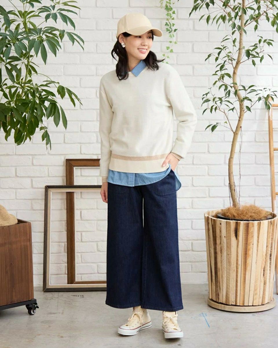 Golden Bearリブ付きガウチョパンツ | ゴールデンベアストア