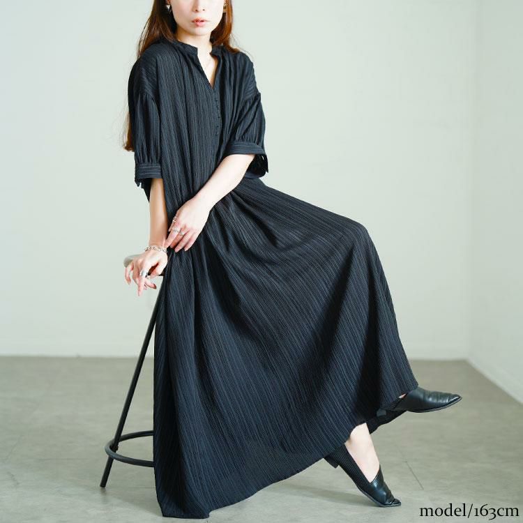 大きいサイズ レディース ストライプ柄楊柳ドルマンワンピース tana