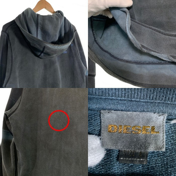 DIESEL ディーゼル Archive Half Zip Hoodie アーカイブ ハーフジップ