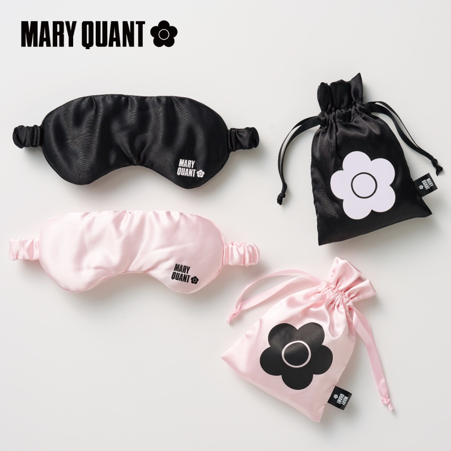 MARY QUANT (マリークワント)シルクアイマスク｜ロゴ入り巾着付