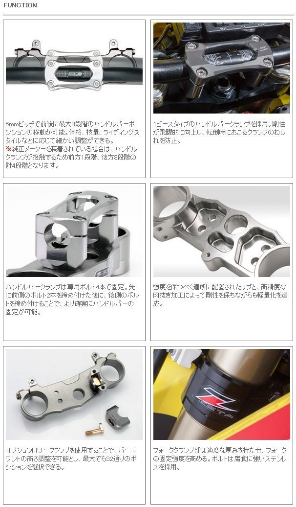 ZETA : Triple Clamp Kit for DRZ400SM [F4560]