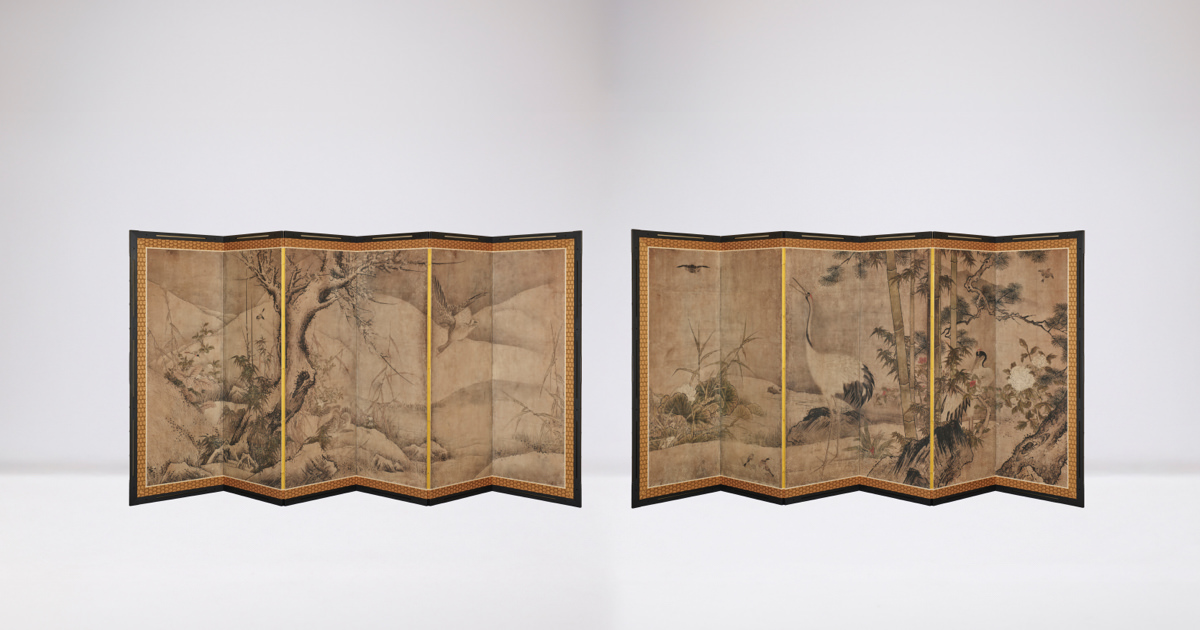 四季花鳥図屏風｜作品紹介｜キヤノン 綴プロジェクト｜キヤノングローバル