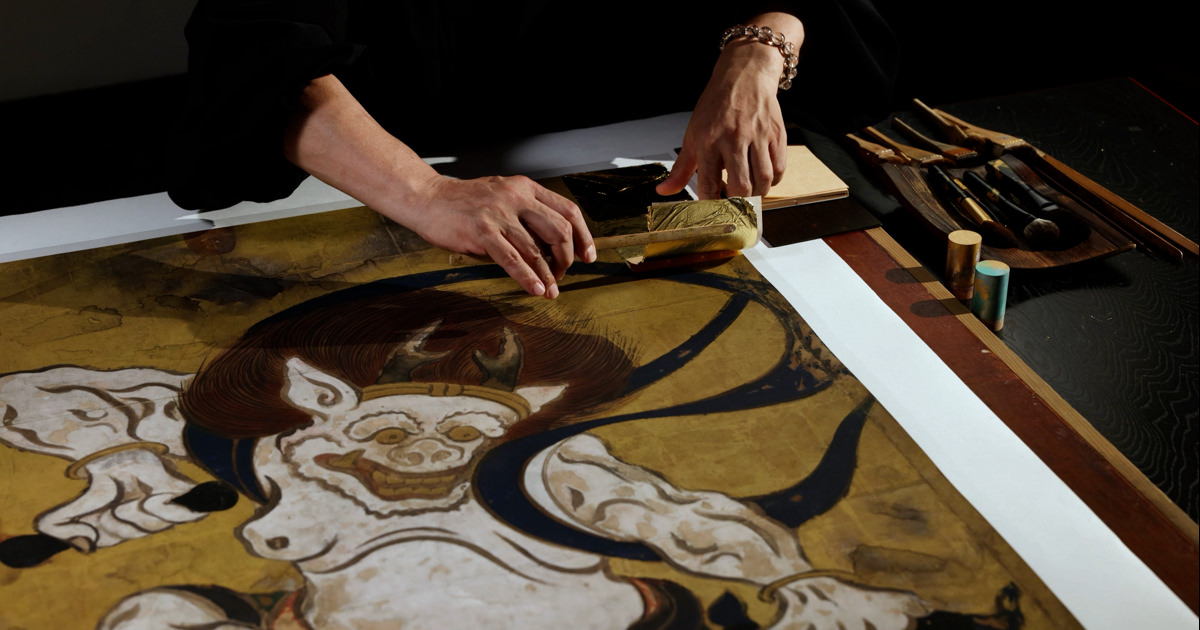 桜図屏風｜作品紹介｜キヤノン 綴プロジェクト｜キヤノングローバル