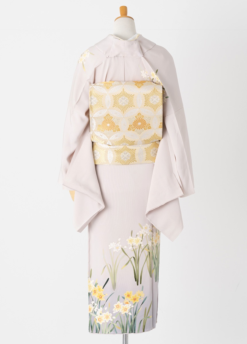 やまとオリジナル訪問着レンタル 友禅染め 水仙 L | 訪問着レンタル