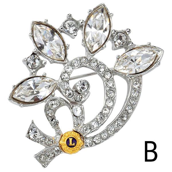 ブローチ スワロフスキー花 - ライオンズクラブ公認指定業者 グローリー